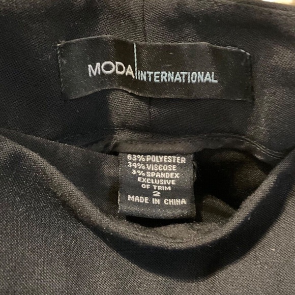 Moda International Size 2 SATIN TRIM Dress Pants Slacks Victoria Secret - Picture 3 of 4